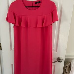 Elegant Pink Ruffle Dress
